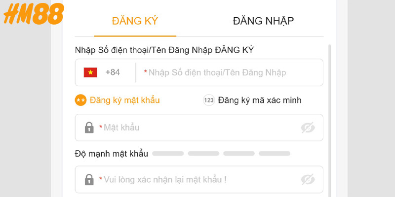 Giao diện mở tài khoản thân thiện